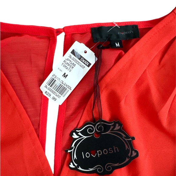 Love Posh Red Romper Size M - Picture 3 of 3
